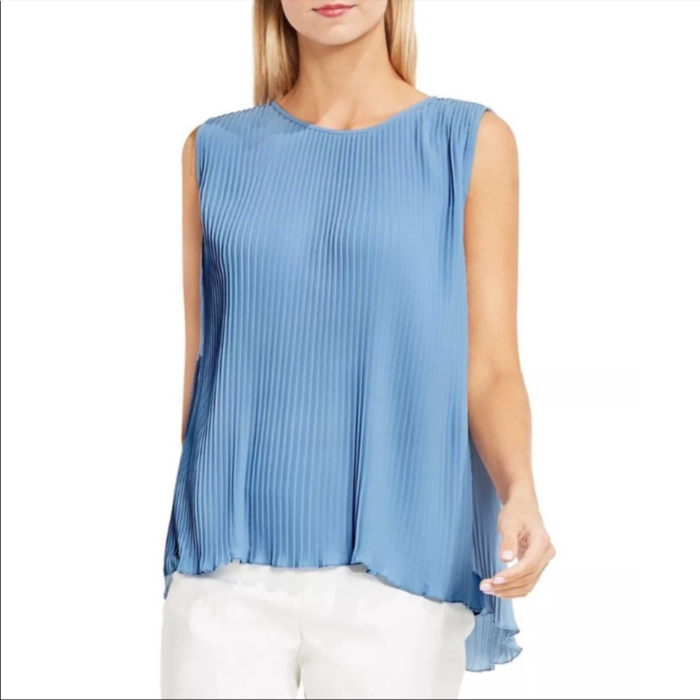Vince Camuto Pleated Sleeveless Blouse